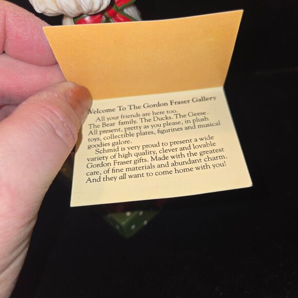 Schmid Vintage Music box Dog, labradoodle, white dog, Figurine On Gift Boxes - Picture 7 of 8